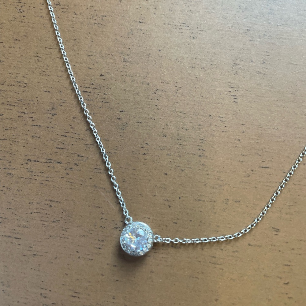 Elegant Sterling Silver Pendant Necklace 18”
